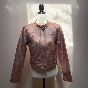Venus Metallic Pink Polyurethane size Medium jacket .
